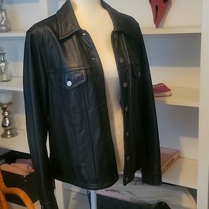 Jones of New York leather Jean jacket price firm